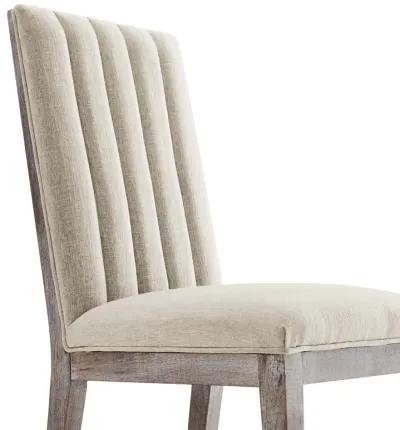 Maisonette French Vintage Tufted Fabric Dining Side Chairs Set of 2