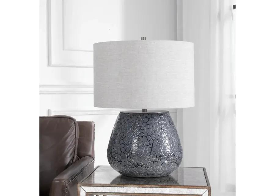 Pebbles Metallic Gray Table Lamp