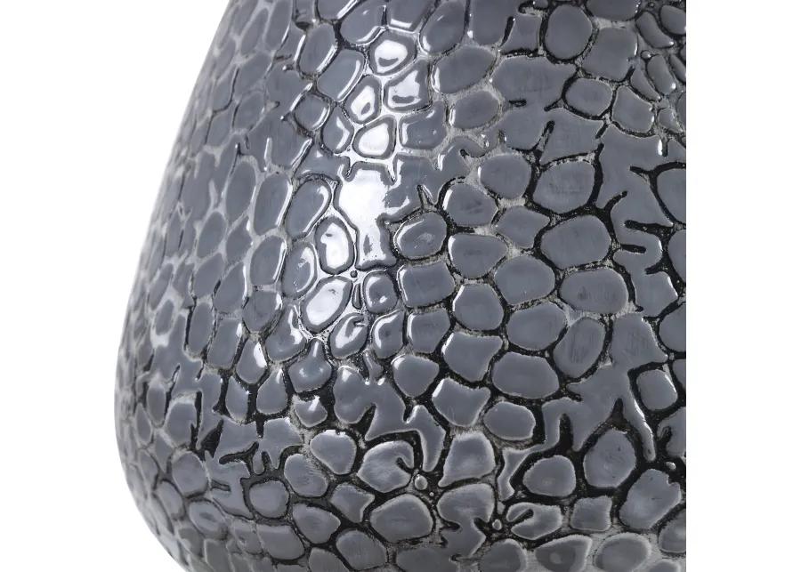 Pebbles Metallic Gray Table Lamp