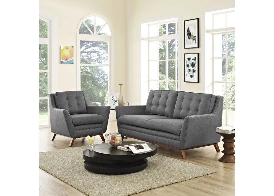 Beguile Living Room Set Upholstered Fabric Set of 2