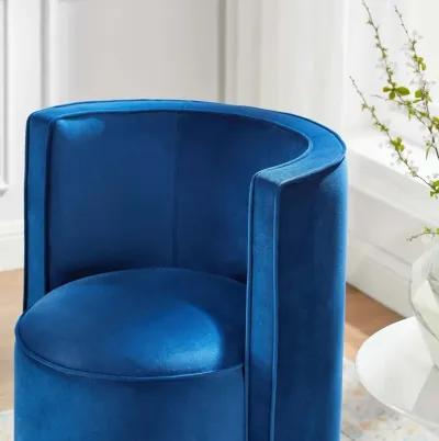 Della Performance Velvet Fabric Swivel Chair