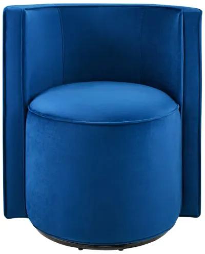 Della Performance Velvet Fabric Swivel Chair