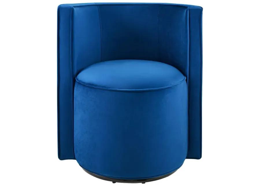 Della Performance Velvet Fabric Swivel Chair