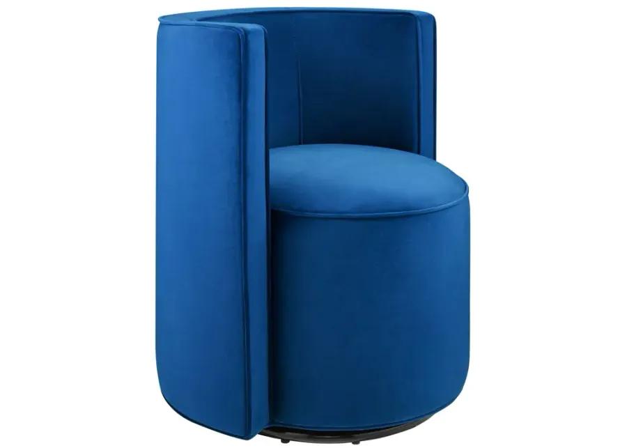 Della Performance Velvet Fabric Swivel Chair