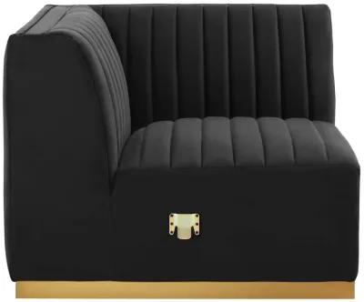 Conjure Channel Tufted Performance Velvet Left Corner Chair