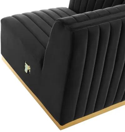 Conjure Channel Tufted Performance Velvet Left Corner Chair