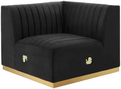 Conjure Channel Tufted Performance Velvet Left Corner Chair