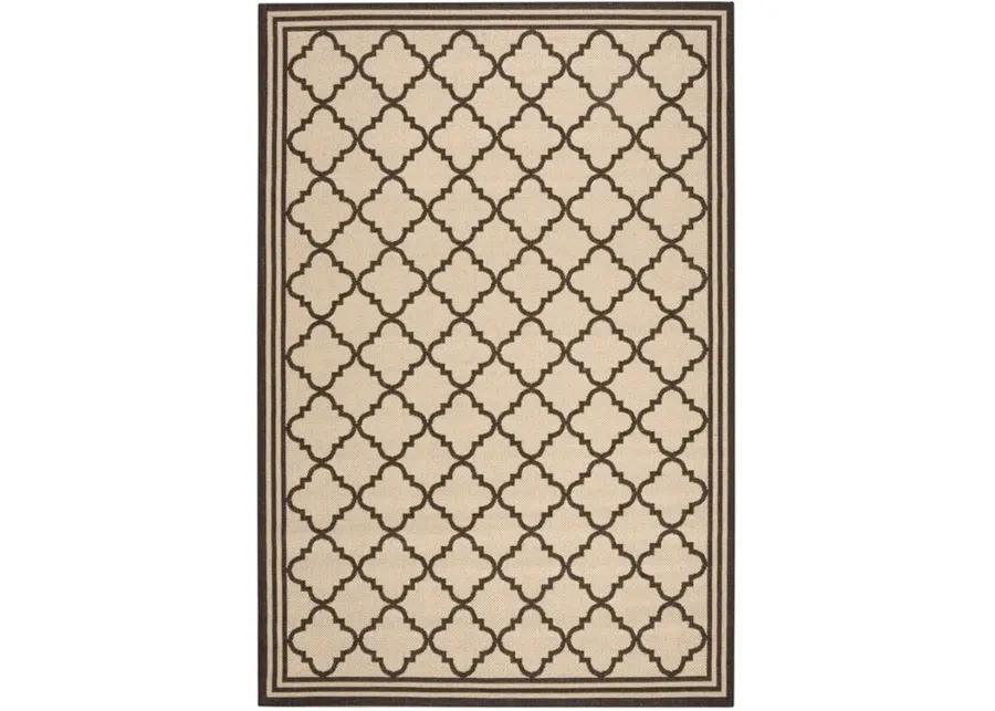 Safavieh BEACH HOUSE Collection BHS121U-5 Creme / Brown 5'-3" X 7'-6"