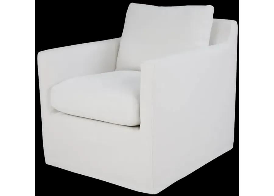 Heston Club Chair - White Linen