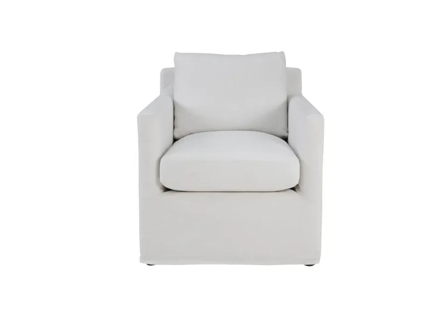 Heston Club Chair - White Linen