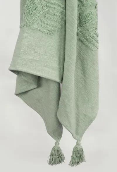 Ikat Lite Green Throw