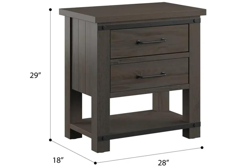 Newton 2-Drawer Nightstand