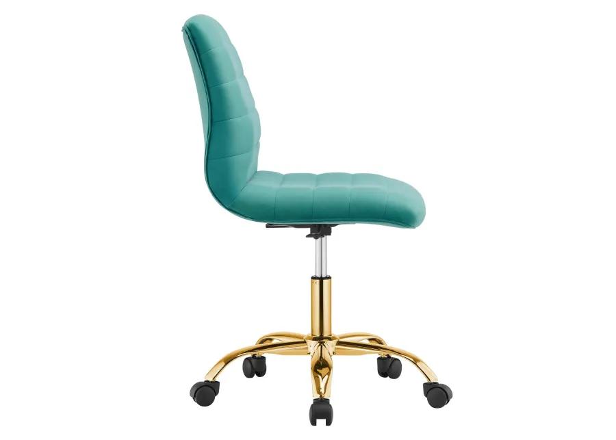 Ripple Armless Performance Velvet Office Chair