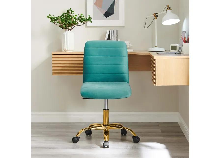 Ripple Armless Performance Velvet Office Chair