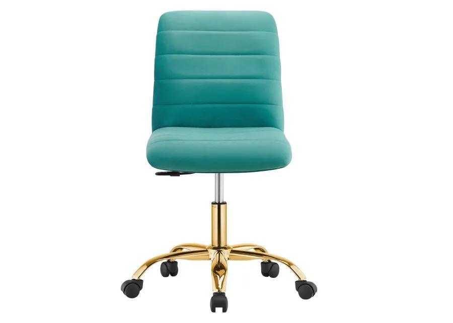 Ripple Armless Performance Velvet Office Chair