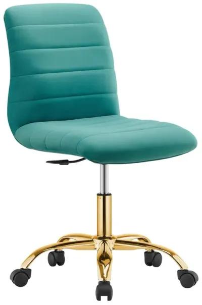 Ripple Armless Performance Velvet Office Chair