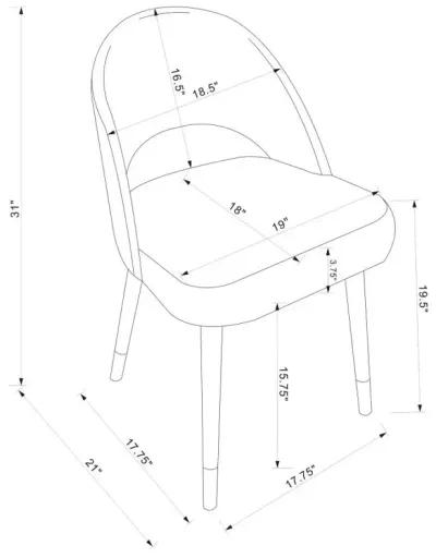 Kaison Arched Back Upholstered Side Chairs Black (Set of 2)