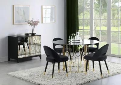 Kaison Arched Back Upholstered Side Chairs Black (Set of 2)