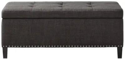 Madison Park Shandra II Charcoal Tufted Top Soft Close Storage Bench