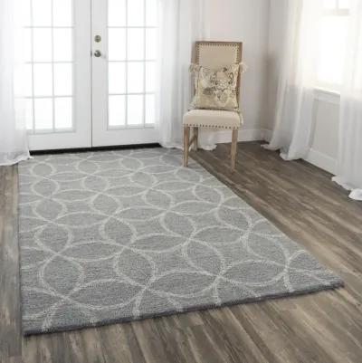 Harmony Gray  Wool 5' x 7'6" Rectangle Rug