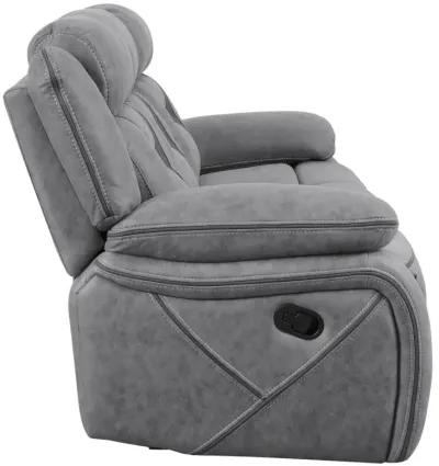 Higgins Pillow Top Arm Upholstered Motion Sofa Grey