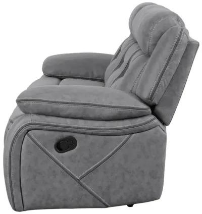 Higgins Pillow Top Arm Upholstered Motion Sofa Grey