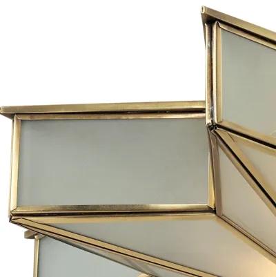 Decostar 21" Wide 3-Light Flush Mount - Brushed Brass