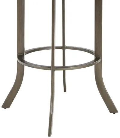 Pharaoh Swivel 30" Mineral Finish and Gray Faux Leather Bar Stool