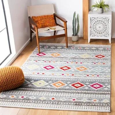 ADIRONDACK Contemporary Light Grey / Ivory 3' X 5' Powerloomed Rug