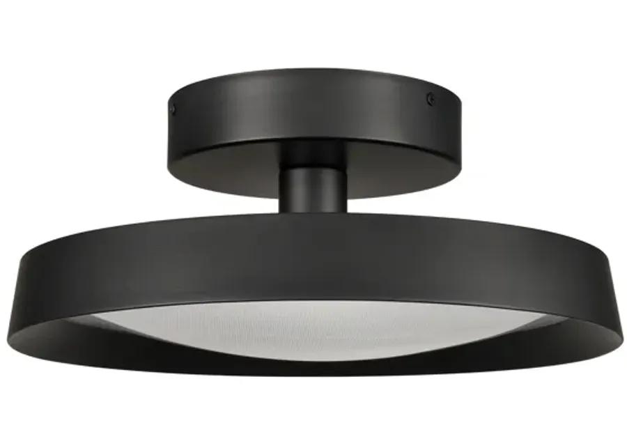 Nancy 13.75" WideLED Semi Flush Mount - Matte Black