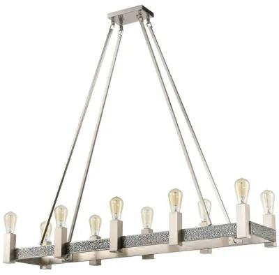 Impression 47" Wide 10-Light Linear Chandelier - Satin Nickel