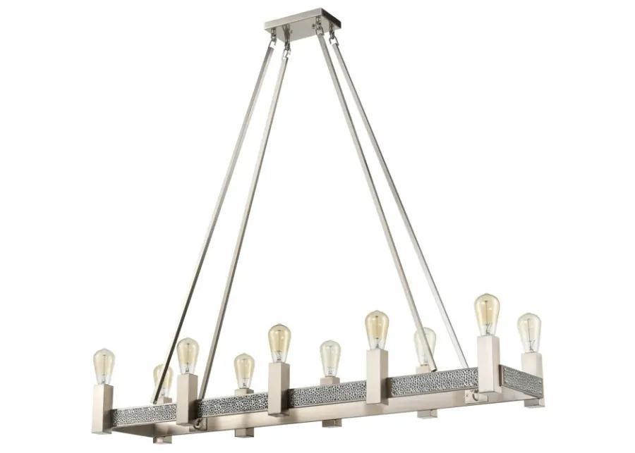 Impression 47" Wide 10-Light Linear Chandelier - Satin Nickel