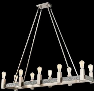 Impression 47" Wide 10-Light Linear Chandelier - Satin Nickel