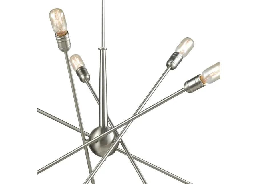 Delphine 33" Wide 10-Light Chandelier - Satin Nickel