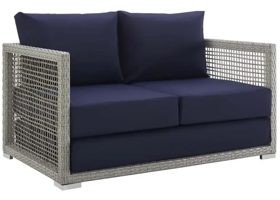 Aura 4 Piece Outdoor Patio Wicker Rattan Set