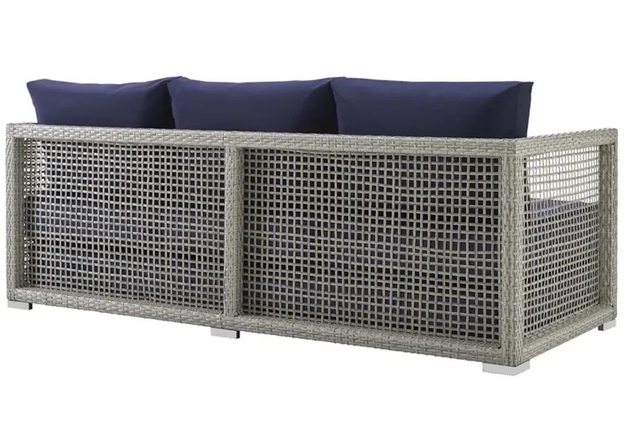 Aura 4 Piece Outdoor Patio Wicker Rattan Set