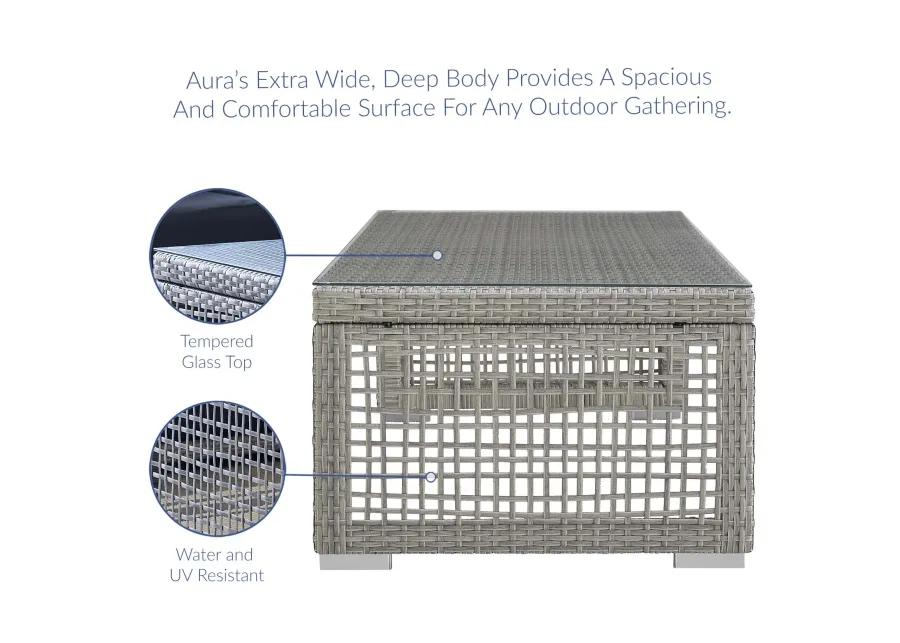 Aura 4 Piece Outdoor Patio Wicker Rattan Set