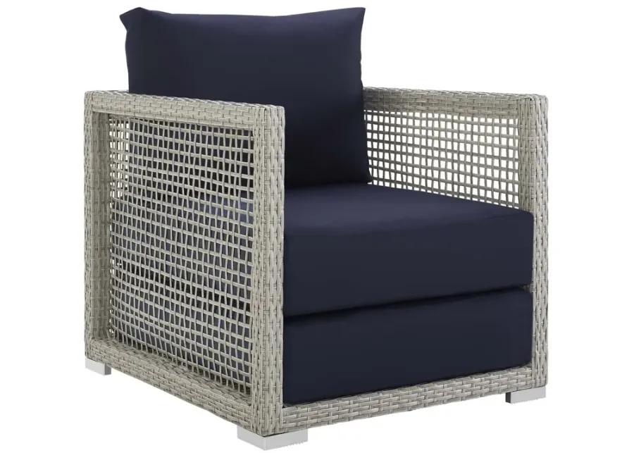 Aura 4 Piece Outdoor Patio Wicker Rattan Set