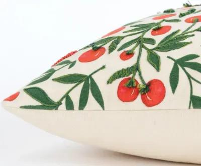 Botanical With Fruit Ivory  Pillow