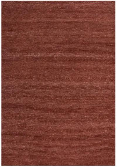 Mason Park Rust Solid/Tone on Tone Recycled Polyester 8'6" x 11'6" Rectangle Rug