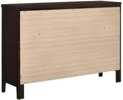 Carlton Bedroom Set with Upholstered Headboard Cappuccino