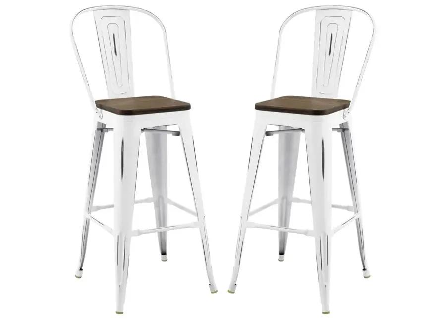 Promenade Bar Stool Metal Set of 2