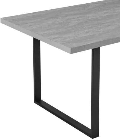 Fenton Dining Table with Gray Top and Black Base