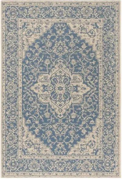 LINDEN 137 Collection LND137M-4 Blue / Creme 4' X 6'