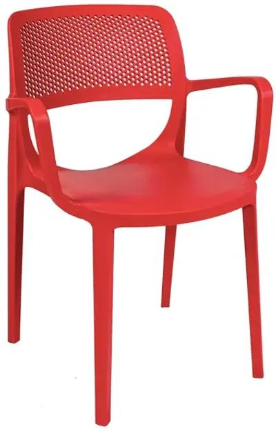 Mila Set of 4 Stackable Armchair-Red