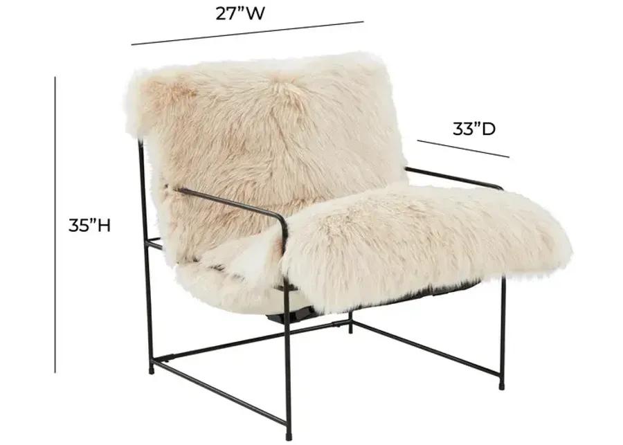 Kimi Natural Genuine Sheepskin Chair