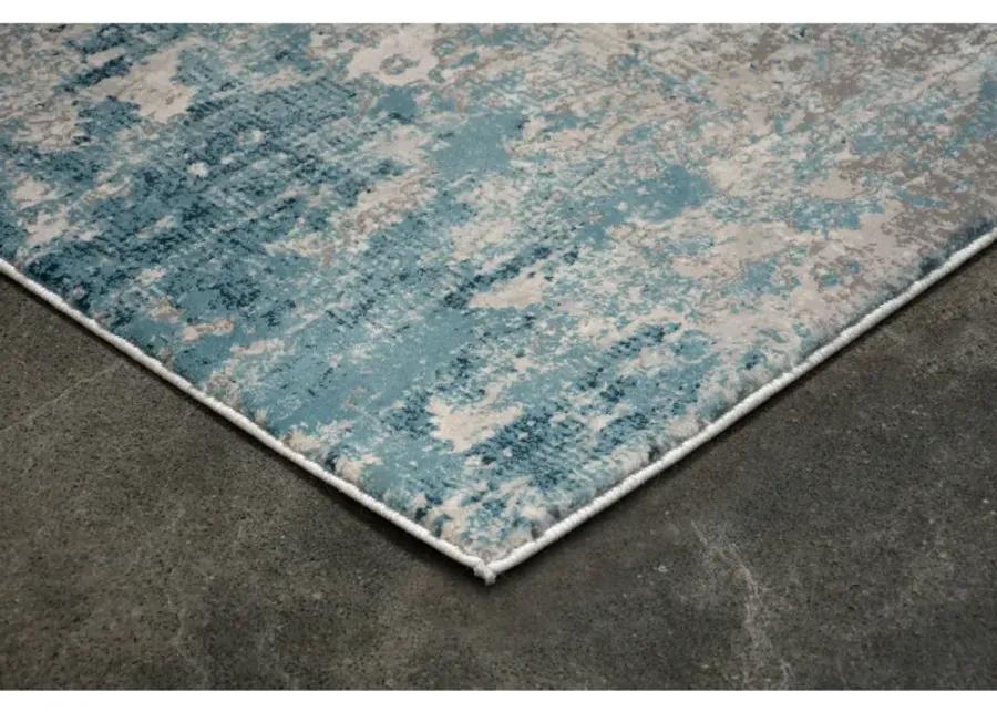 ARIELLA Blue & grey Rectangle 9'10 X 13'1 Rug