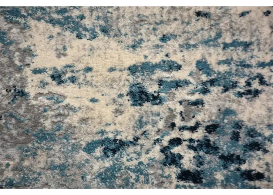 ARIELLA Blue & grey Rectangle 9'10 X 13'1 Rug