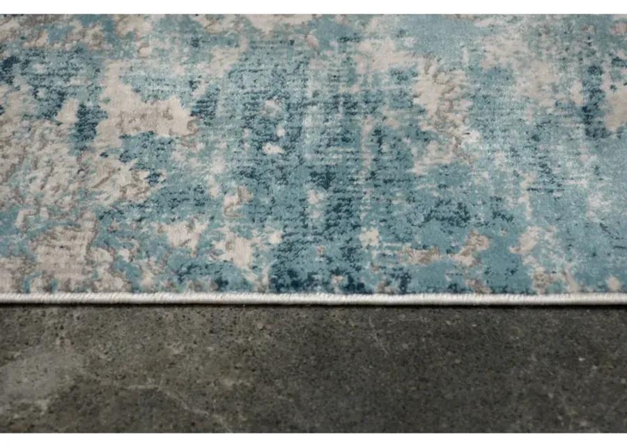 ARIELLA Blue & grey Rectangle 9'10 X 13'1 Rug