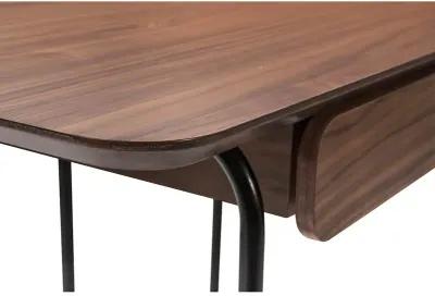 Halle Desk in American Walnut and Black Steel Legs